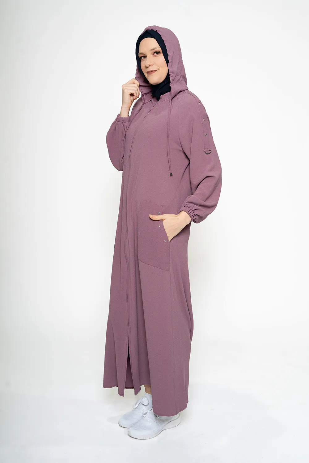 Practical Pocketed Modest Turkish Jilbab | Purple