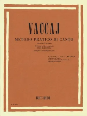 Practical Vocal Method (Vaccai) - High Voice (Soprano/Tenor - Book/CD)
