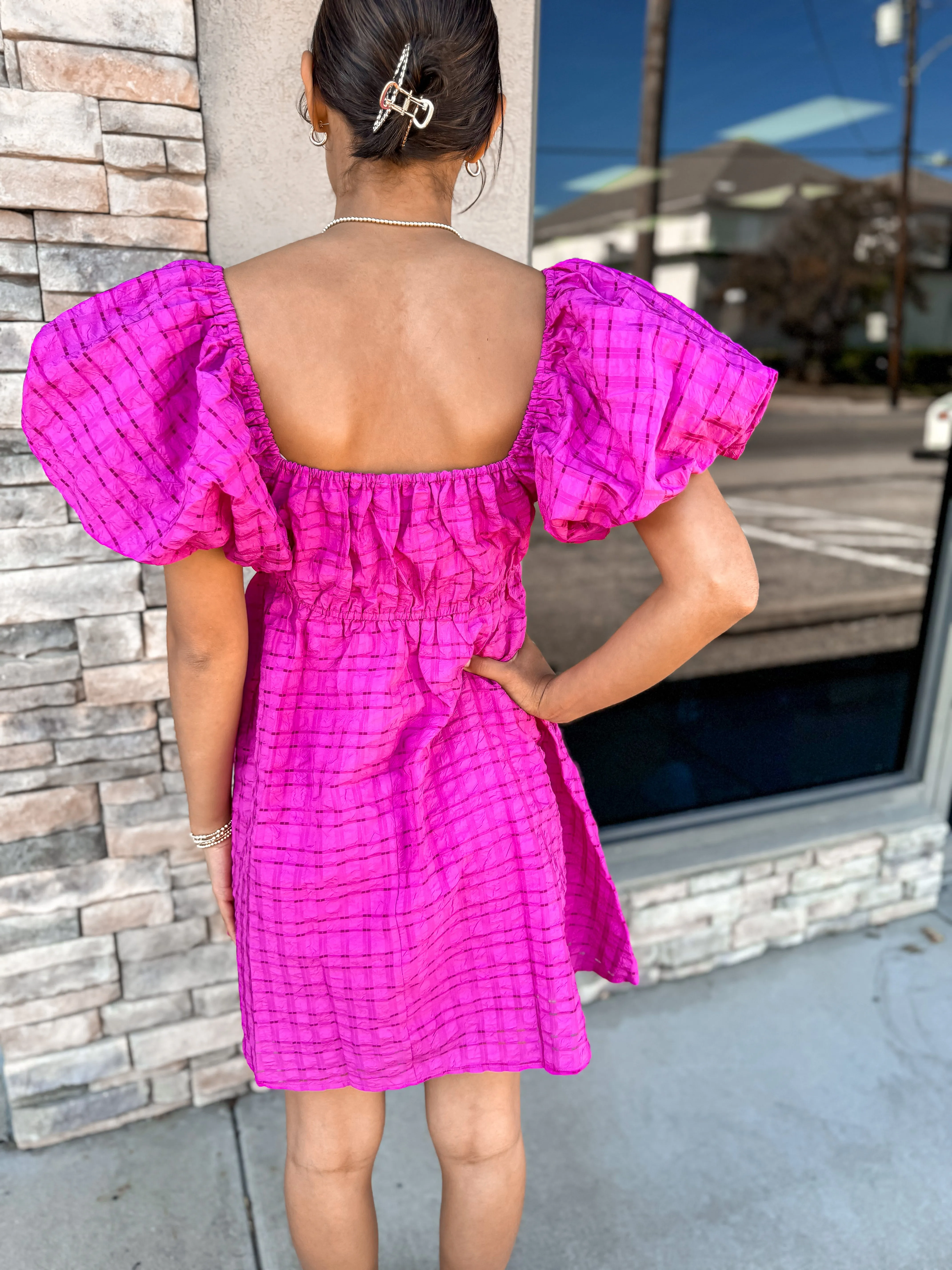 Pretty Hurts Textured Midi Dress