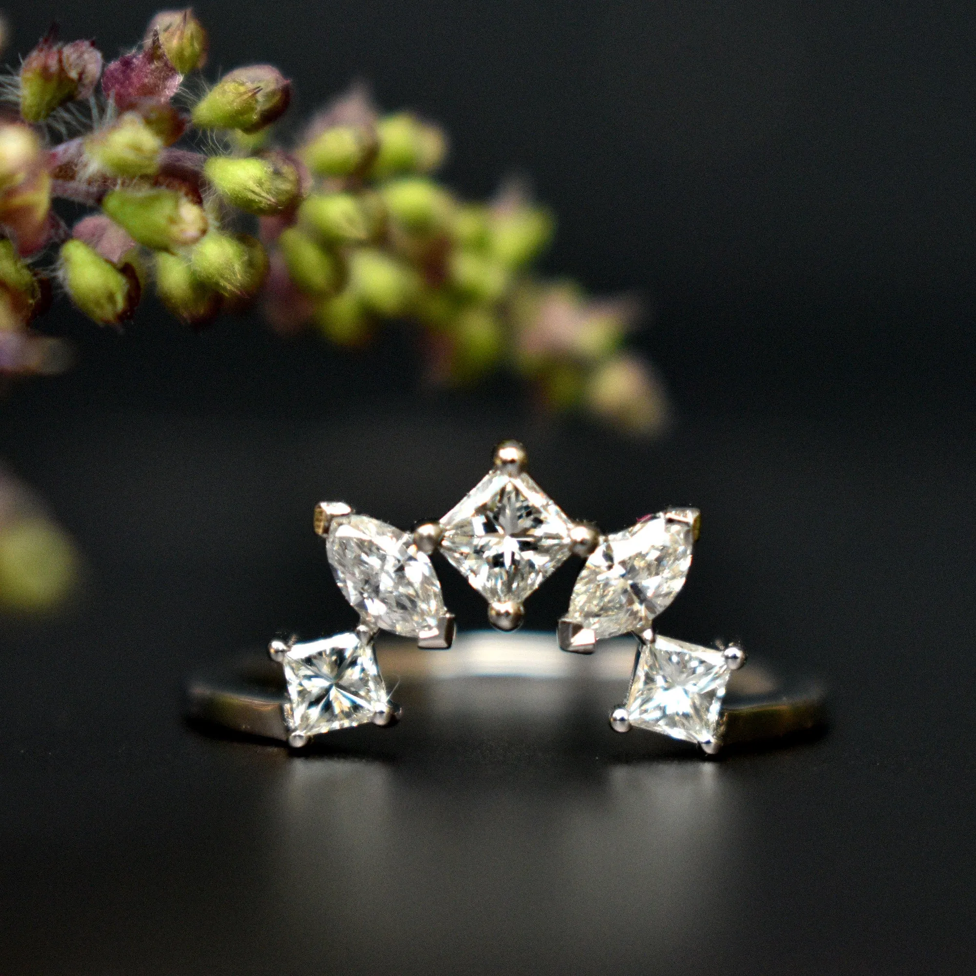 Princess & Marquise Diamond Stack Ring
