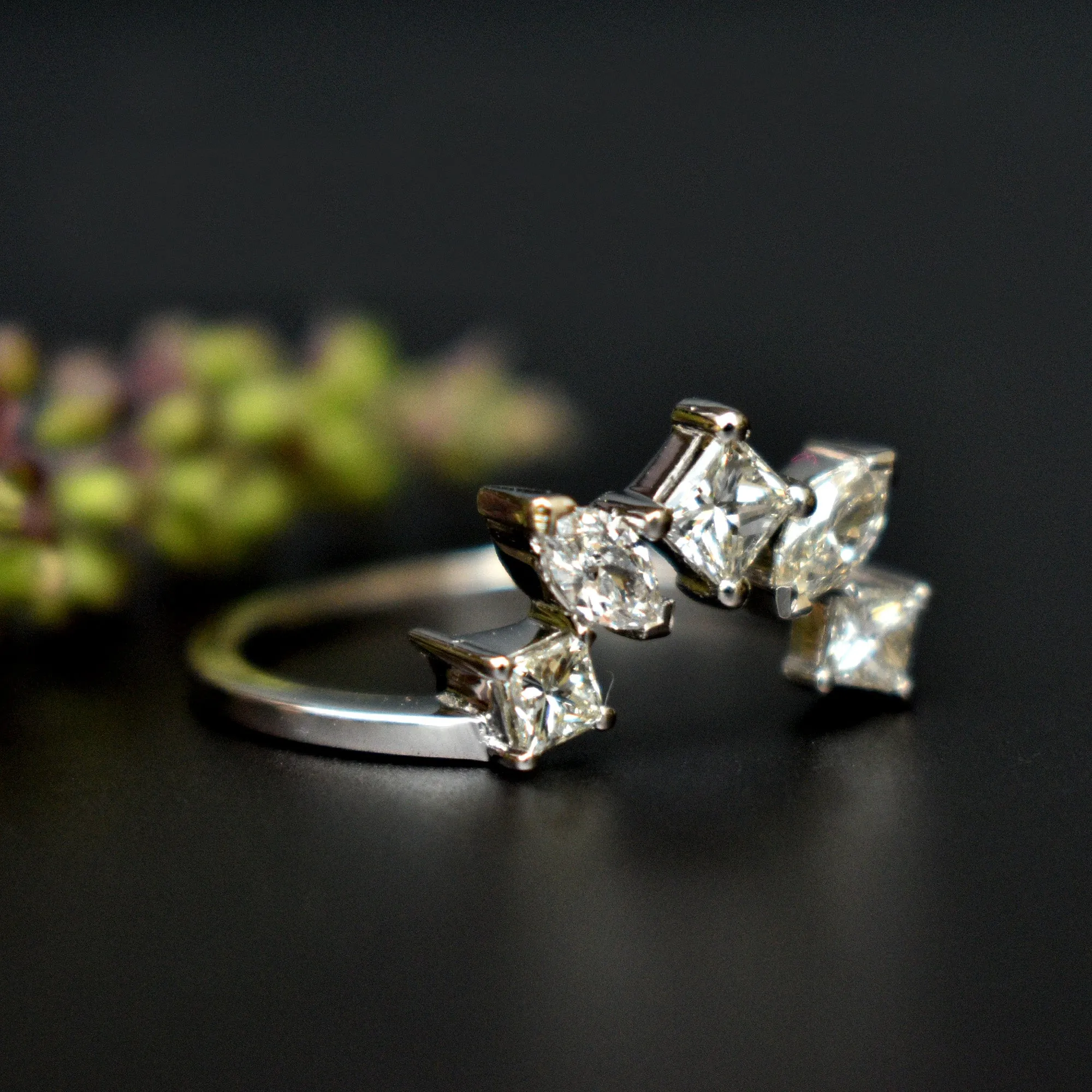 Princess & Marquise Diamond Stack Ring