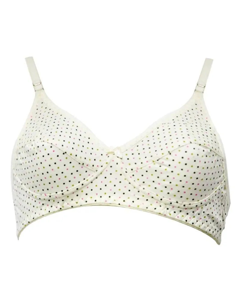 Printed BBG-2007 Comfortable - Non Padded,Non Wired Bra Yellow - Blue Bell Girl