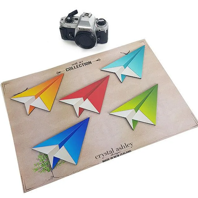 Printed Origami Planes Wall Art