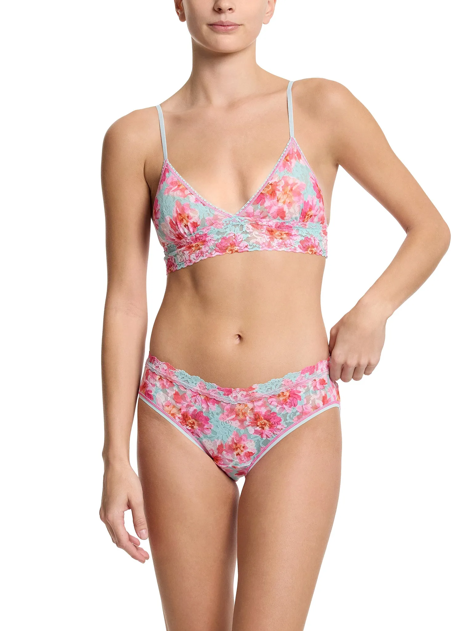 Printed Signature Lace® Padded Triangle Bralette First Bloom