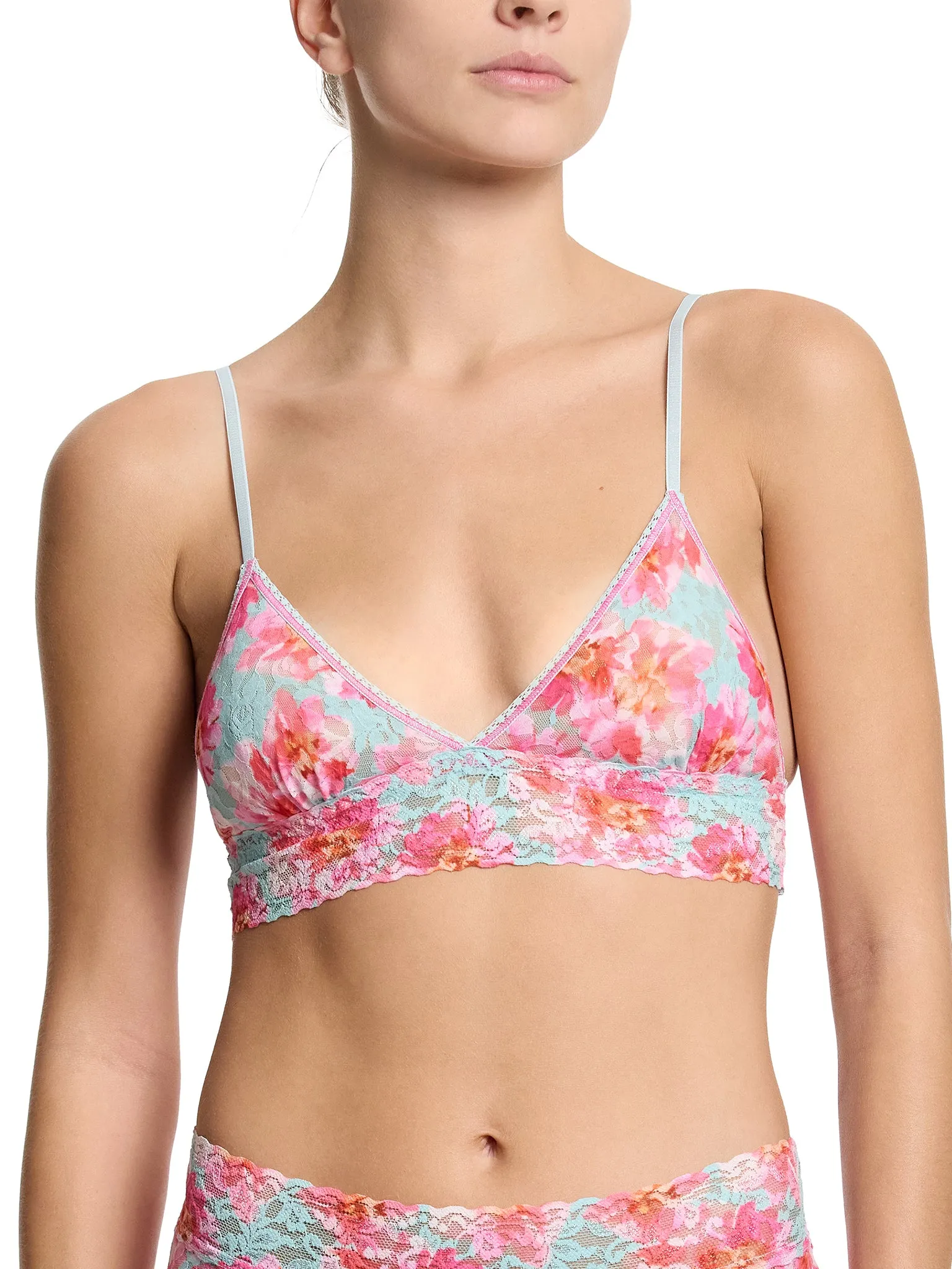 Printed Signature Lace® Padded Triangle Bralette First Bloom