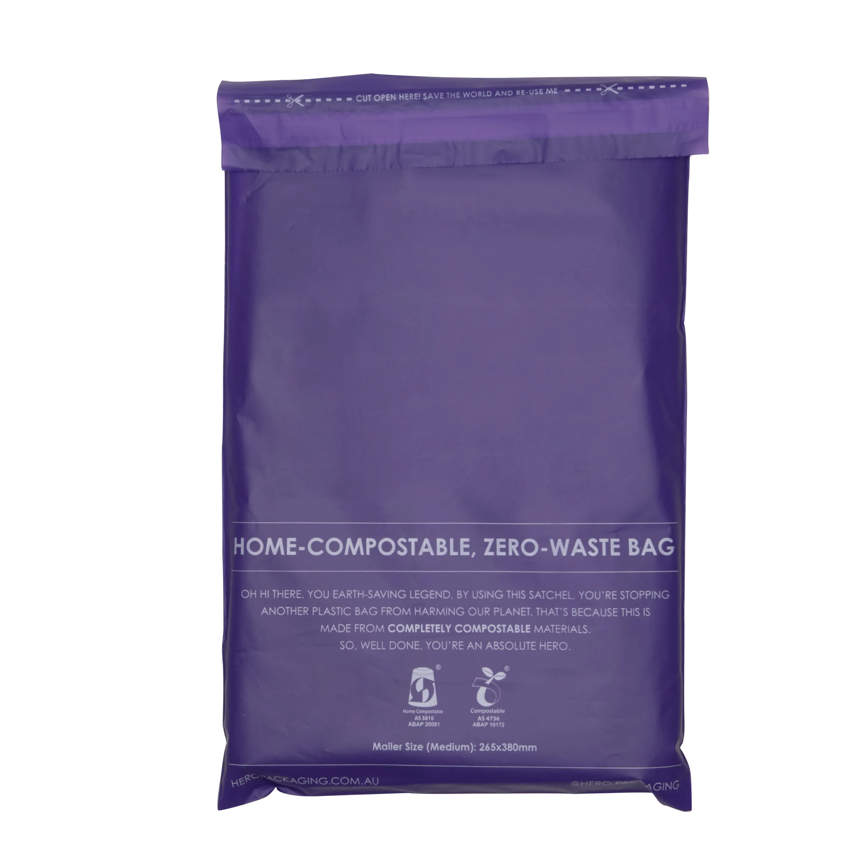 Purple Home Compostable HEROPACK Mailers - from pks of 25