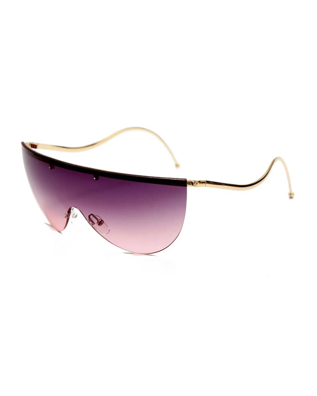 Purple Ombré Curved Temple Sunglasses