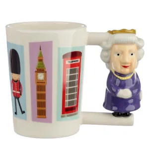 Queen Ceramic Shaped Handle Mug