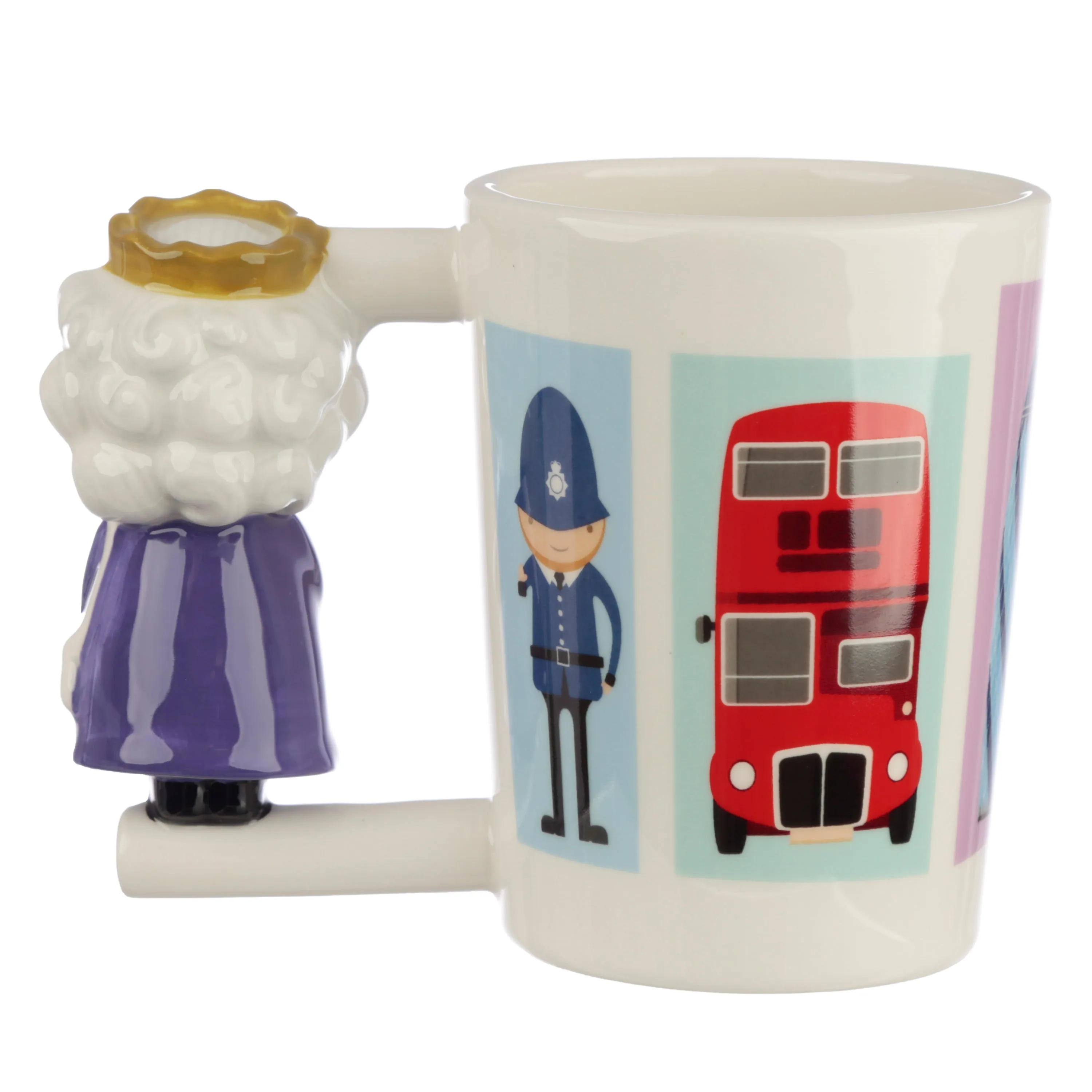 Queen Ceramic Shaped Handle Mug
