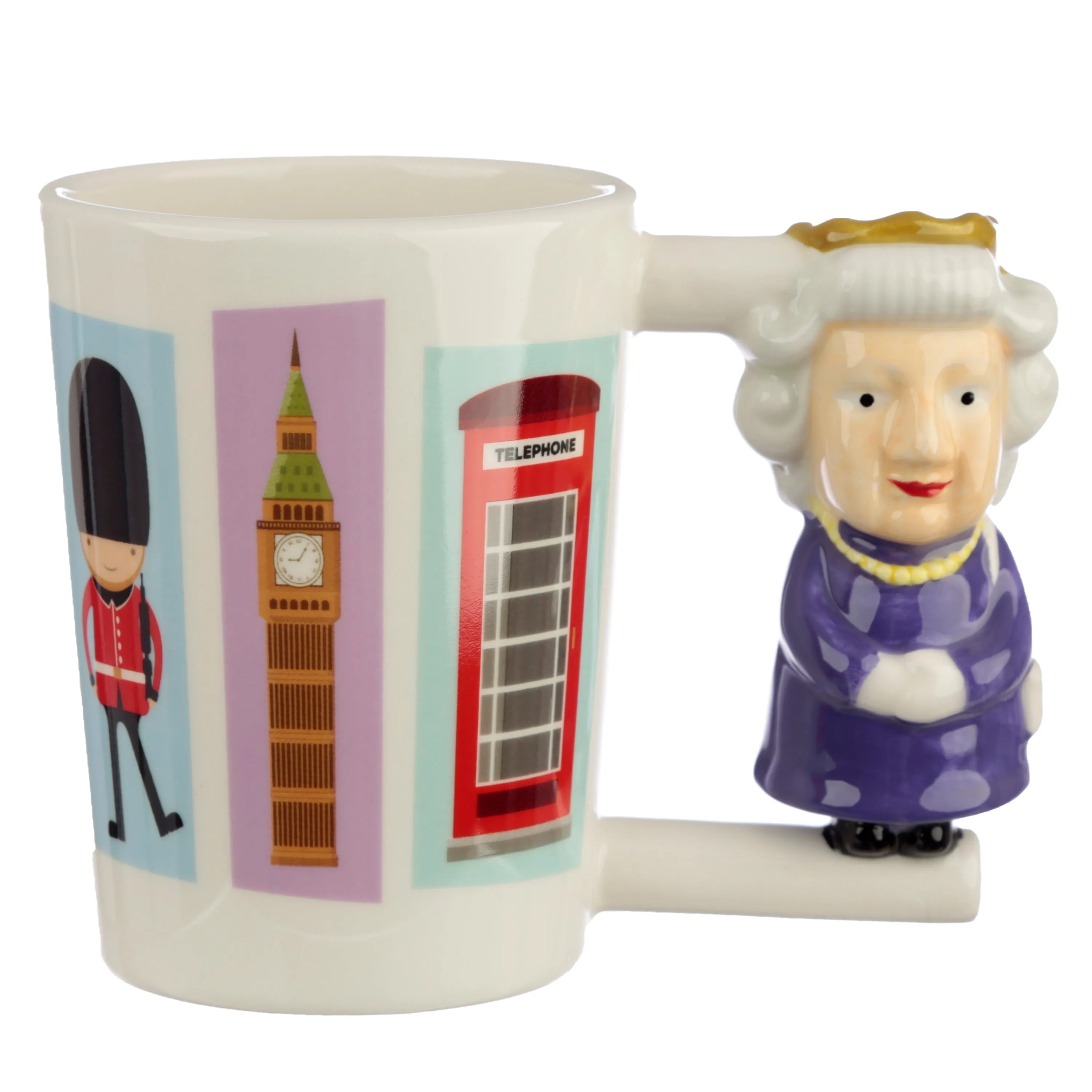 Queen Ceramic Shaped Handle Mug