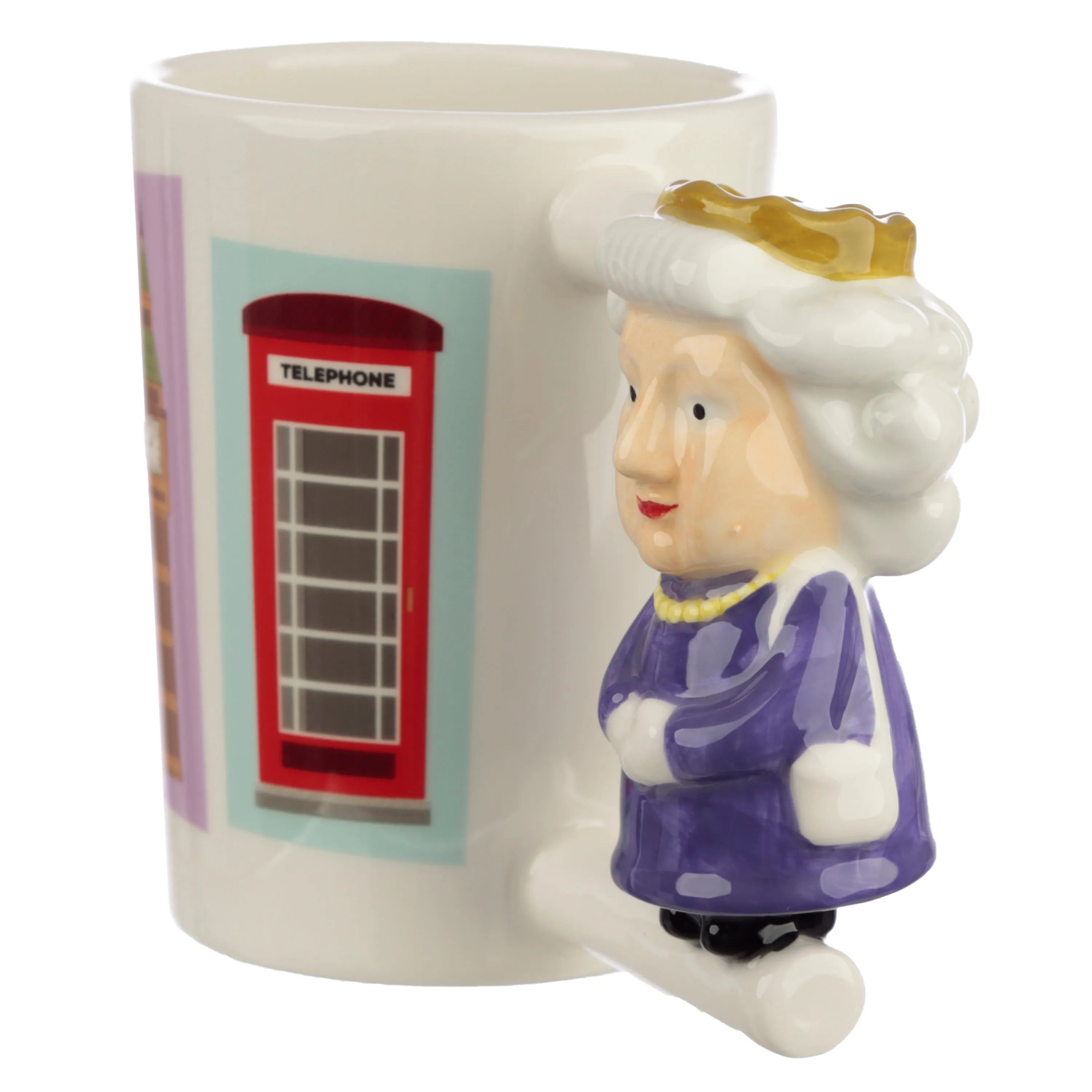 Queen Ceramic Shaped Handle Mug