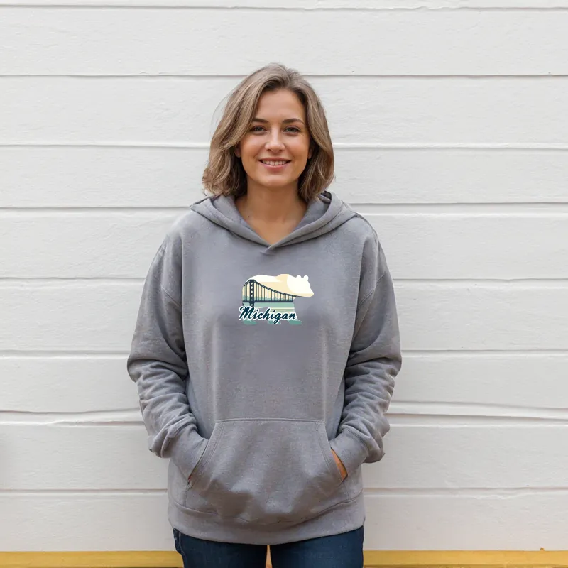 "Bear Bridge" Relaxed Fit Classic Unisex Hoodie