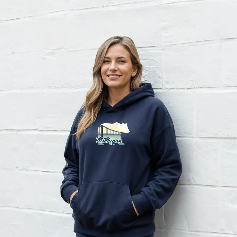 "Bear Bridge" Relaxed Fit Classic Unisex Hoodie