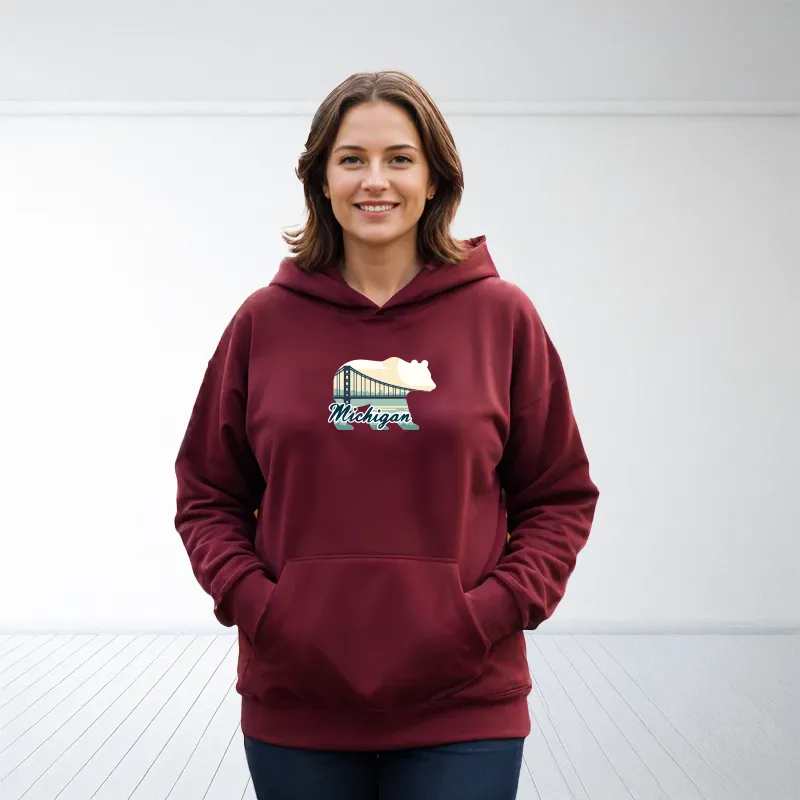 "Bear Bridge" Relaxed Fit Classic Unisex Hoodie