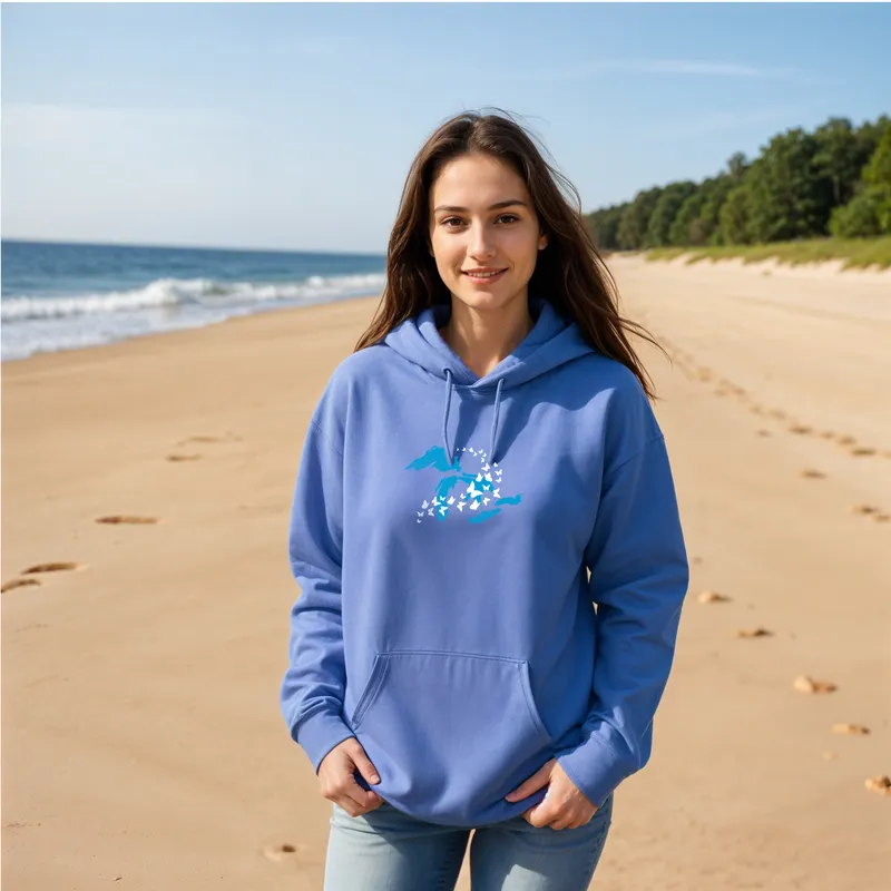 "Great Lakes Butterfly" Relaxed Fit Classic Unisex Hoodie