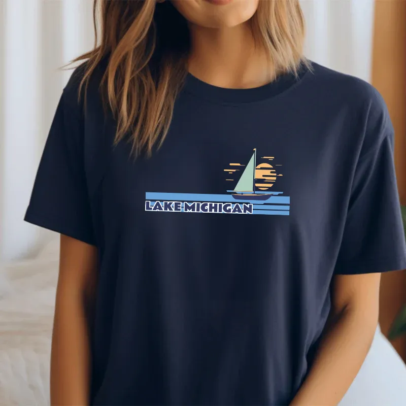"Lake Michigan" Relaxed Fit Crew Unisex T-Shirt