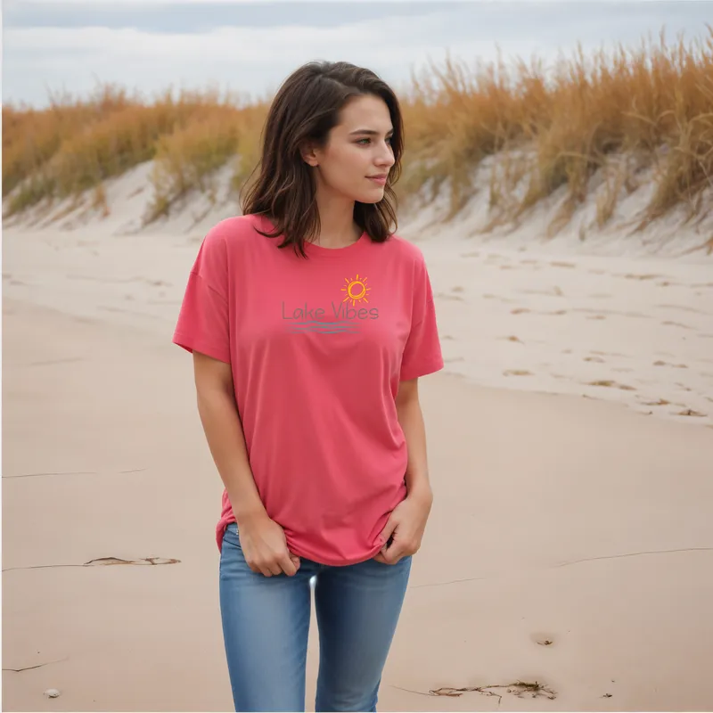 "Lake Vibes" Relaxed Fit Crew Unisex T-Shirt