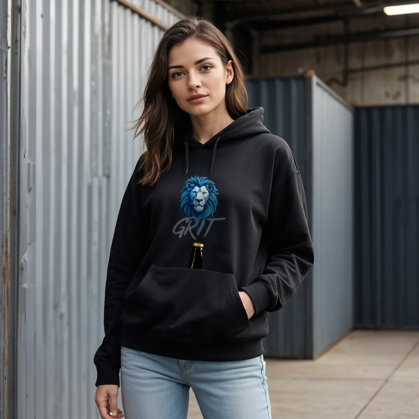 "Lion Grit" Relaxed Fit Unisex Tailgate Hoodie