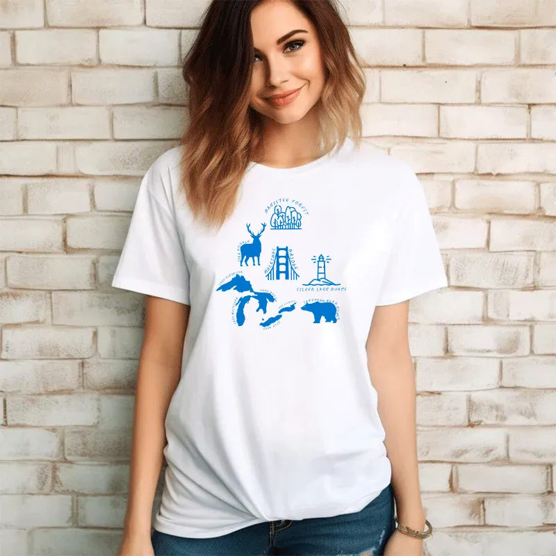 "Michigan Favorites" Relaxed Fit Crew Unisex T-Shirt