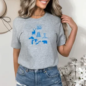 "Michigan Favorites" Relaxed Fit Crew Unisex T-Shirt