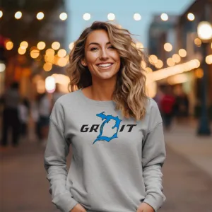"Motor City Grit" Relaxed Fit Classic Crew Unisex Sweatshirt