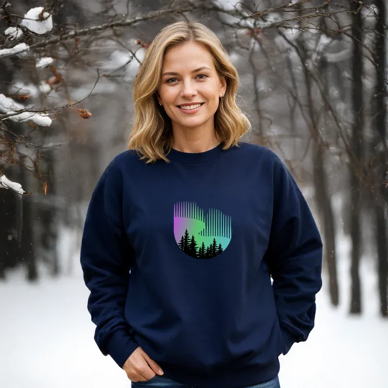 "Northern Lights" Relaxed Fit Classic Crew Unisex Sweatshirt