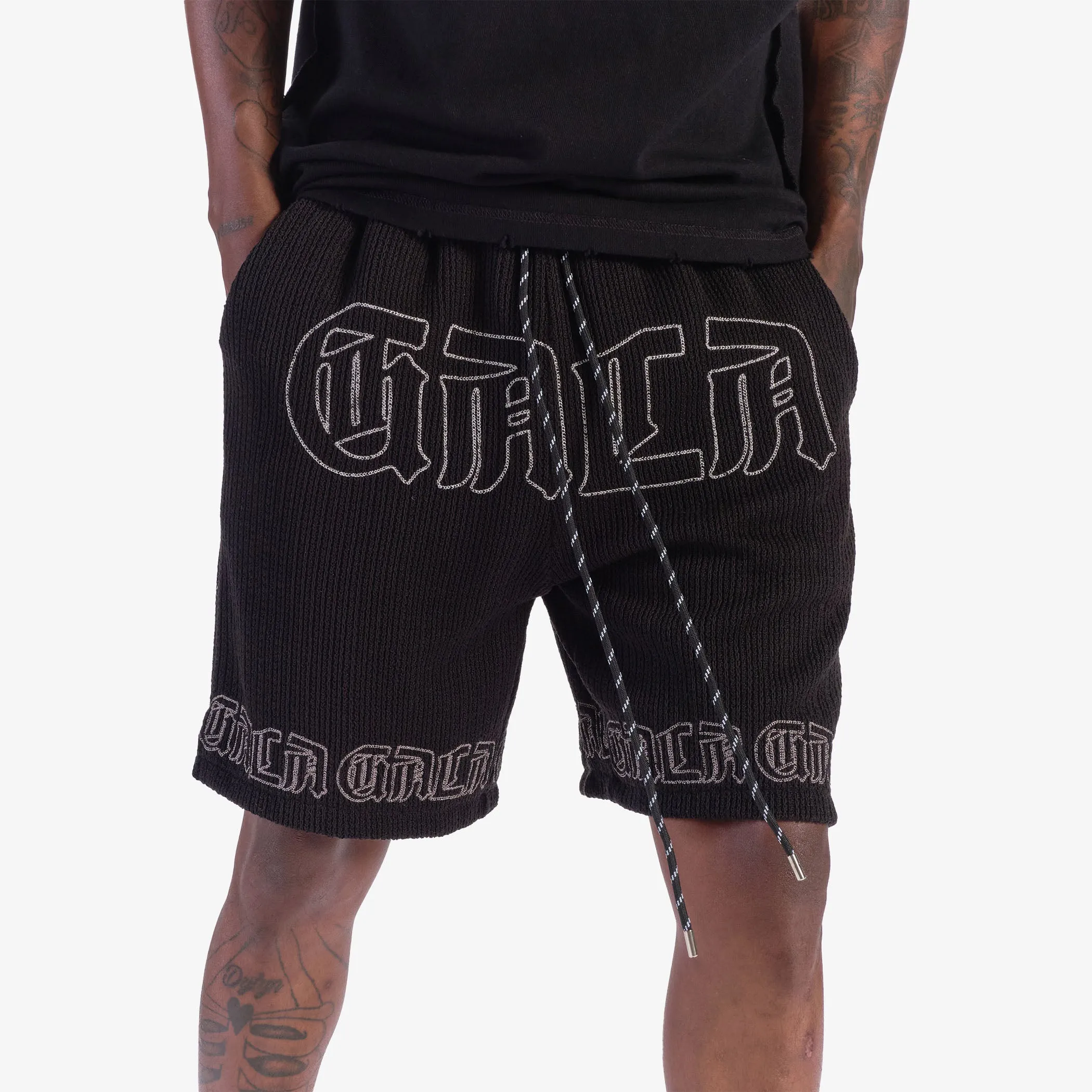 "Olaf" Knitted Shorts (black)