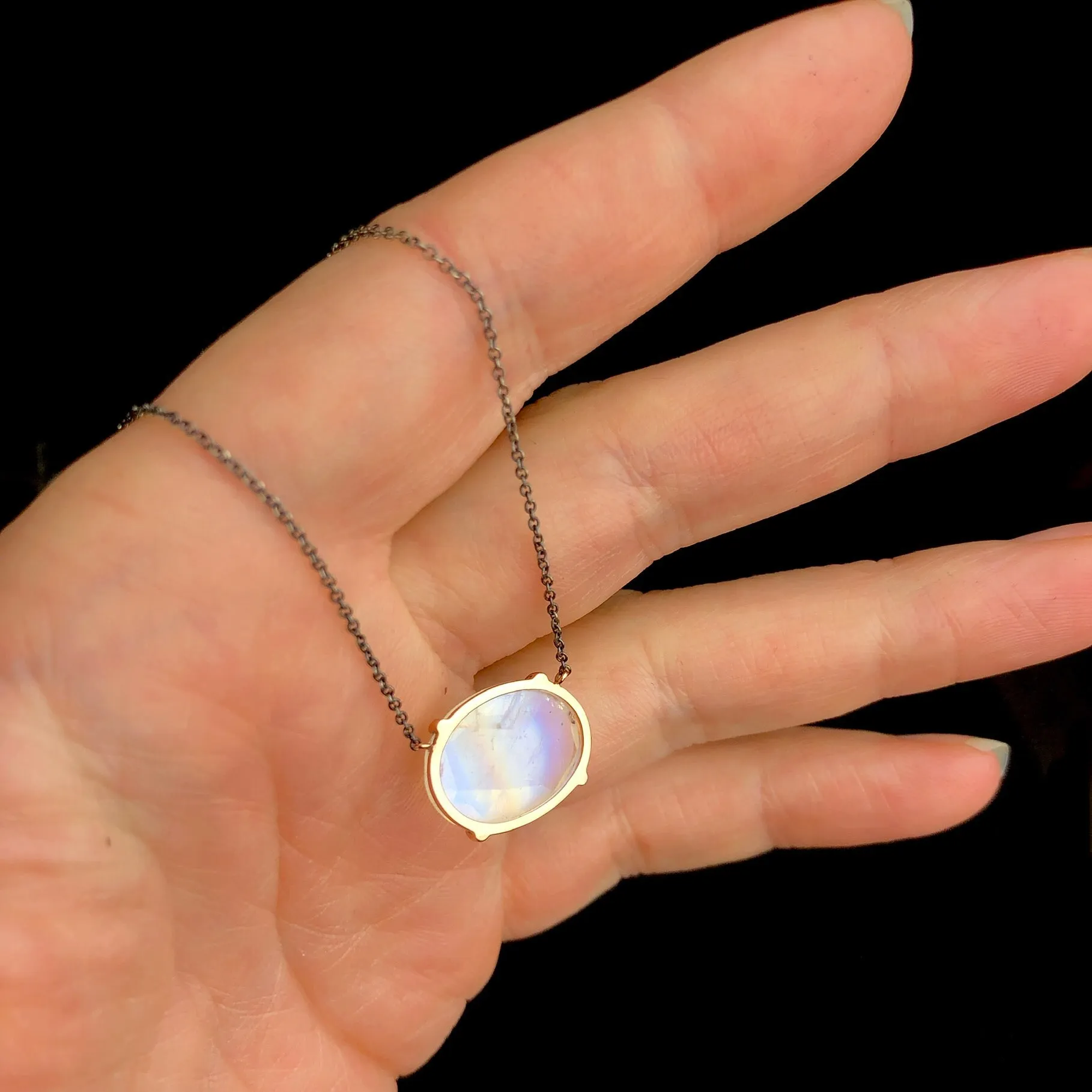 Rainbow Moonstone Necklace