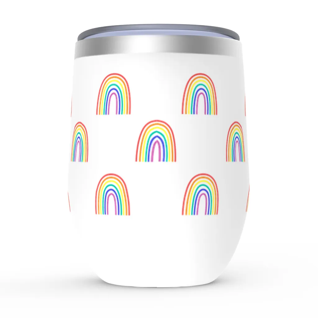 Rainbow Stemless Wine Tumbler