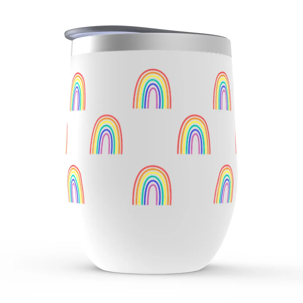 Rainbow Stemless Wine Tumbler