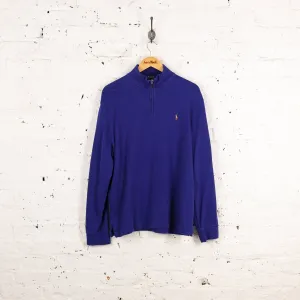 Ralph Lauren 1/4 Zip Sweatshirt - Blue - L