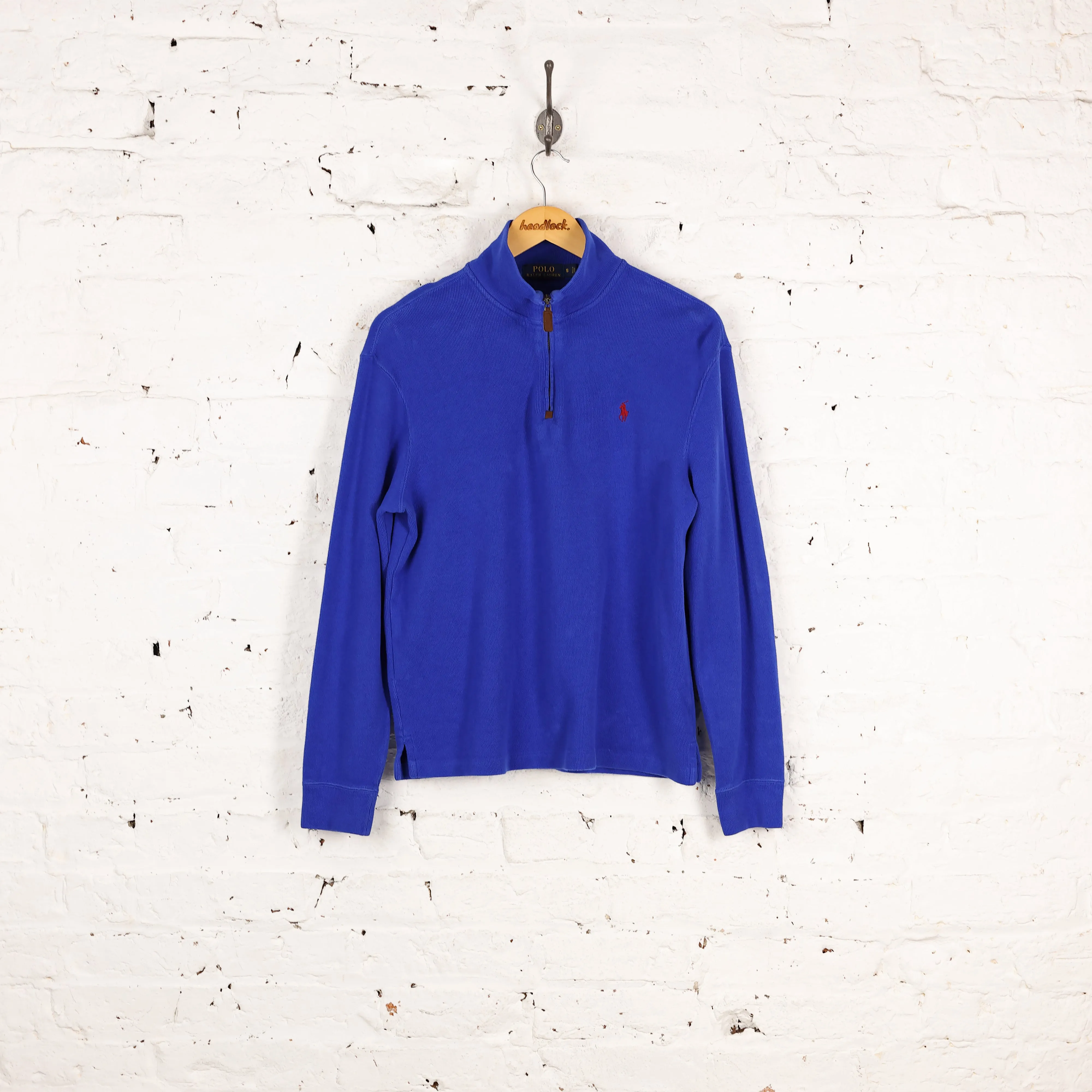 Ralph Lauren 1/4 Zip Sweatshirt - Blue - S