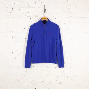 Ralph Lauren 1/4 Zip Sweatshirt - Blue - S