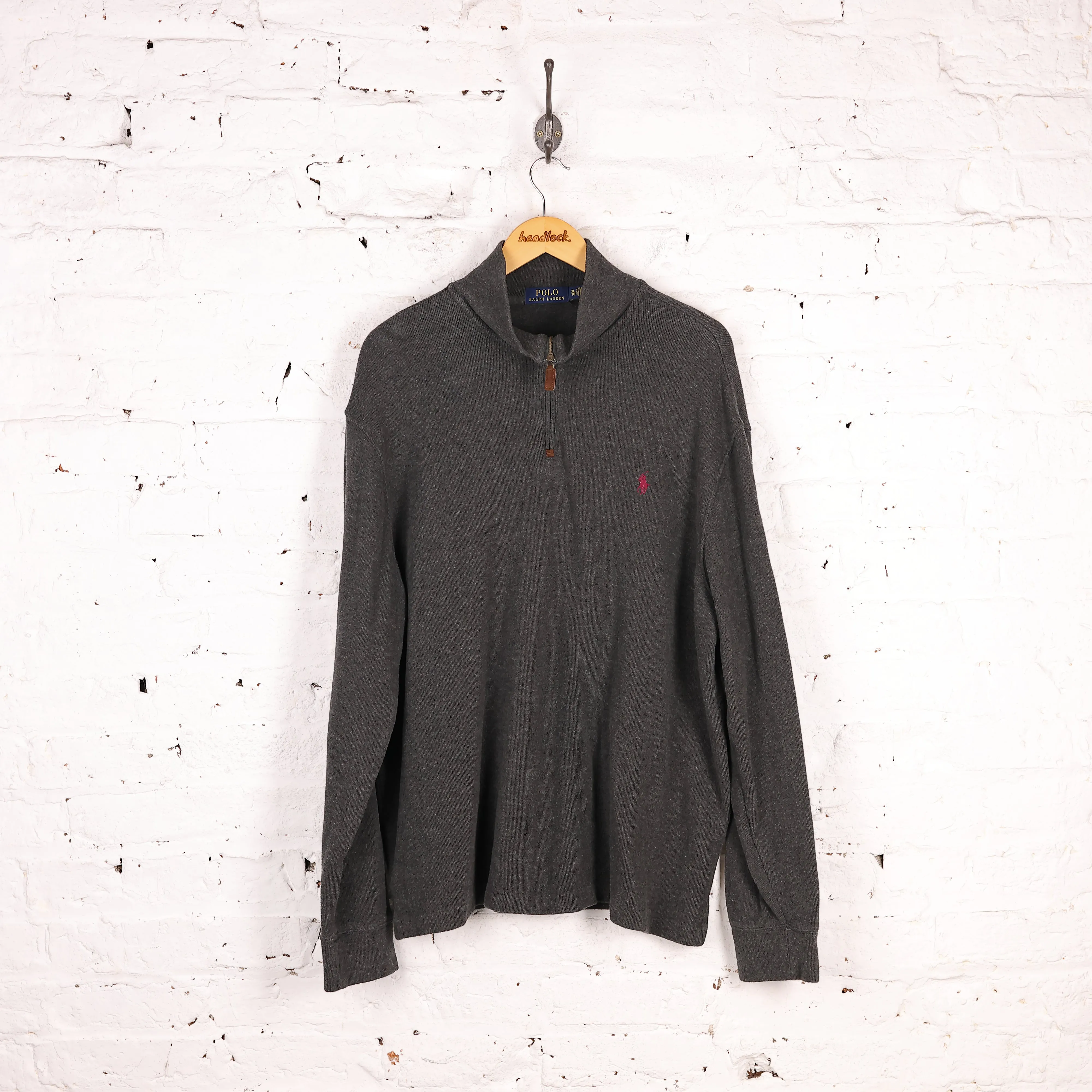 Ralph Lauren 1/4 Zip Sweatshirt - Grey - XL