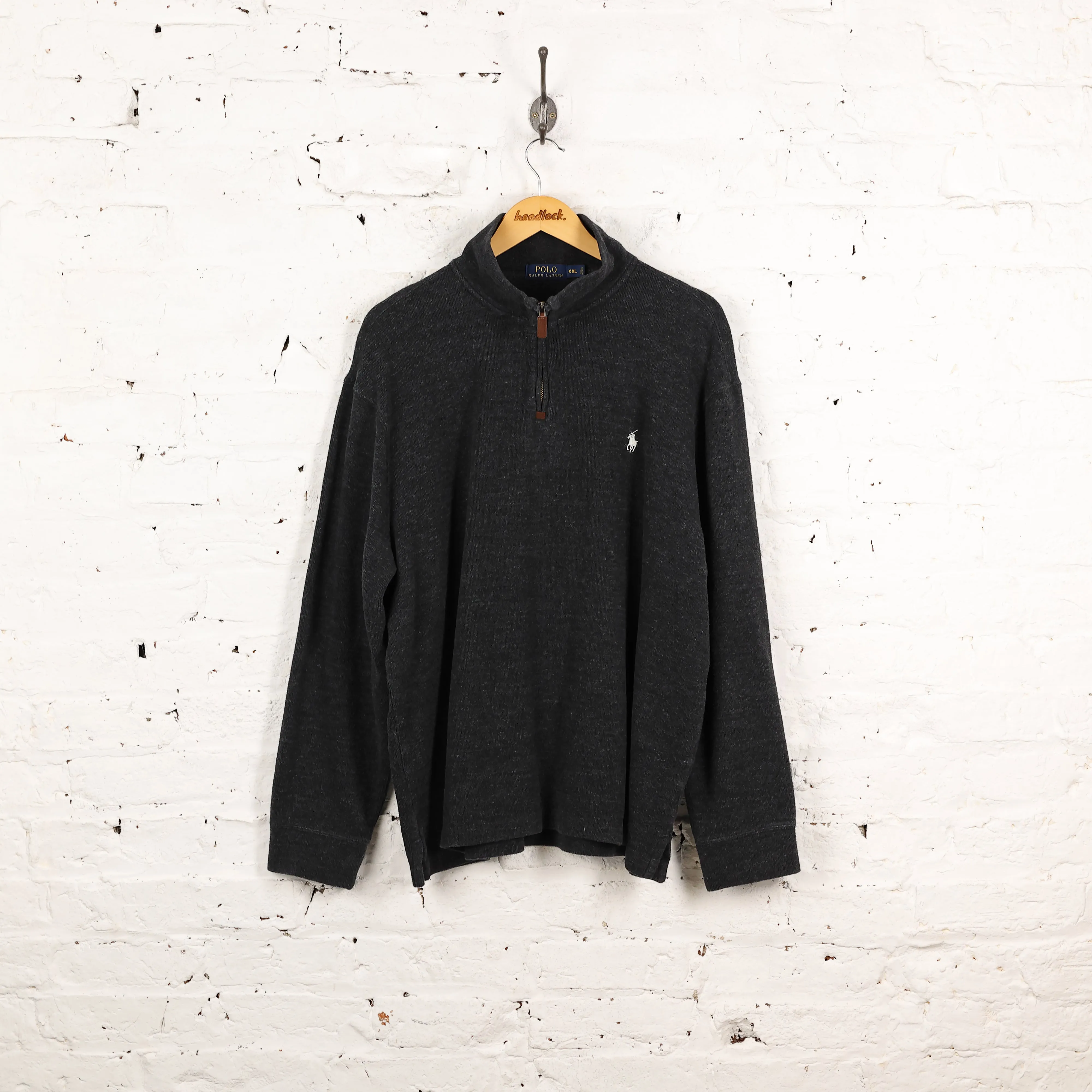 Ralph Lauren 1/4 Zip Sweatshirt - Grey - XXL