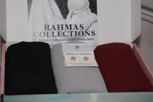 Ramadan  Georgette Crepe Hijab Box : Silver