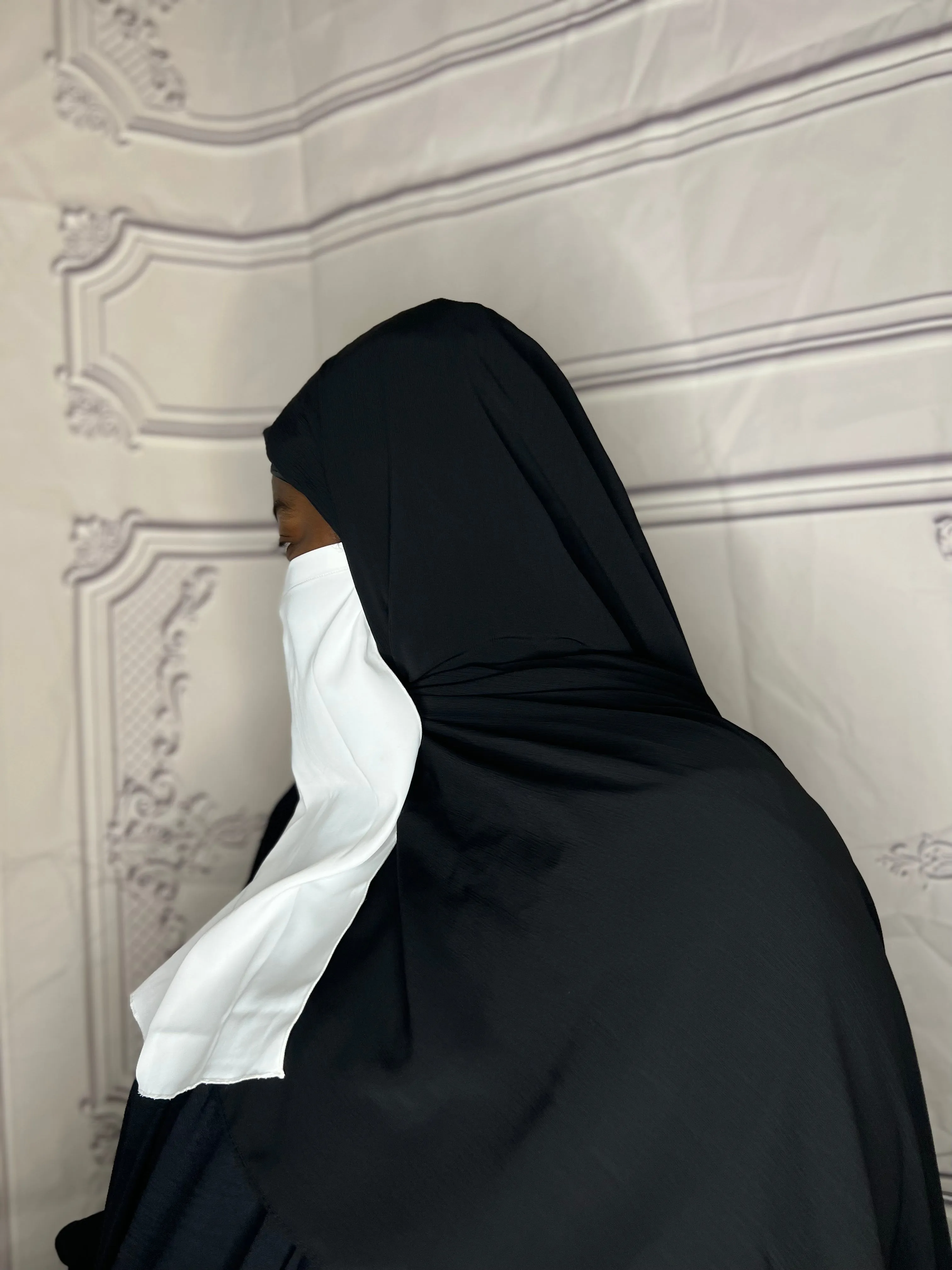 Ramadan  Georgette Crepe Hijab Box : Silver