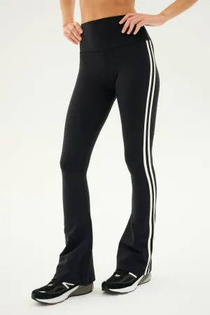 Raquel High Waist Flared Legging - Black/White