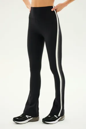 Raquel High Waist Flared Legging - Black/White/Heather Grey