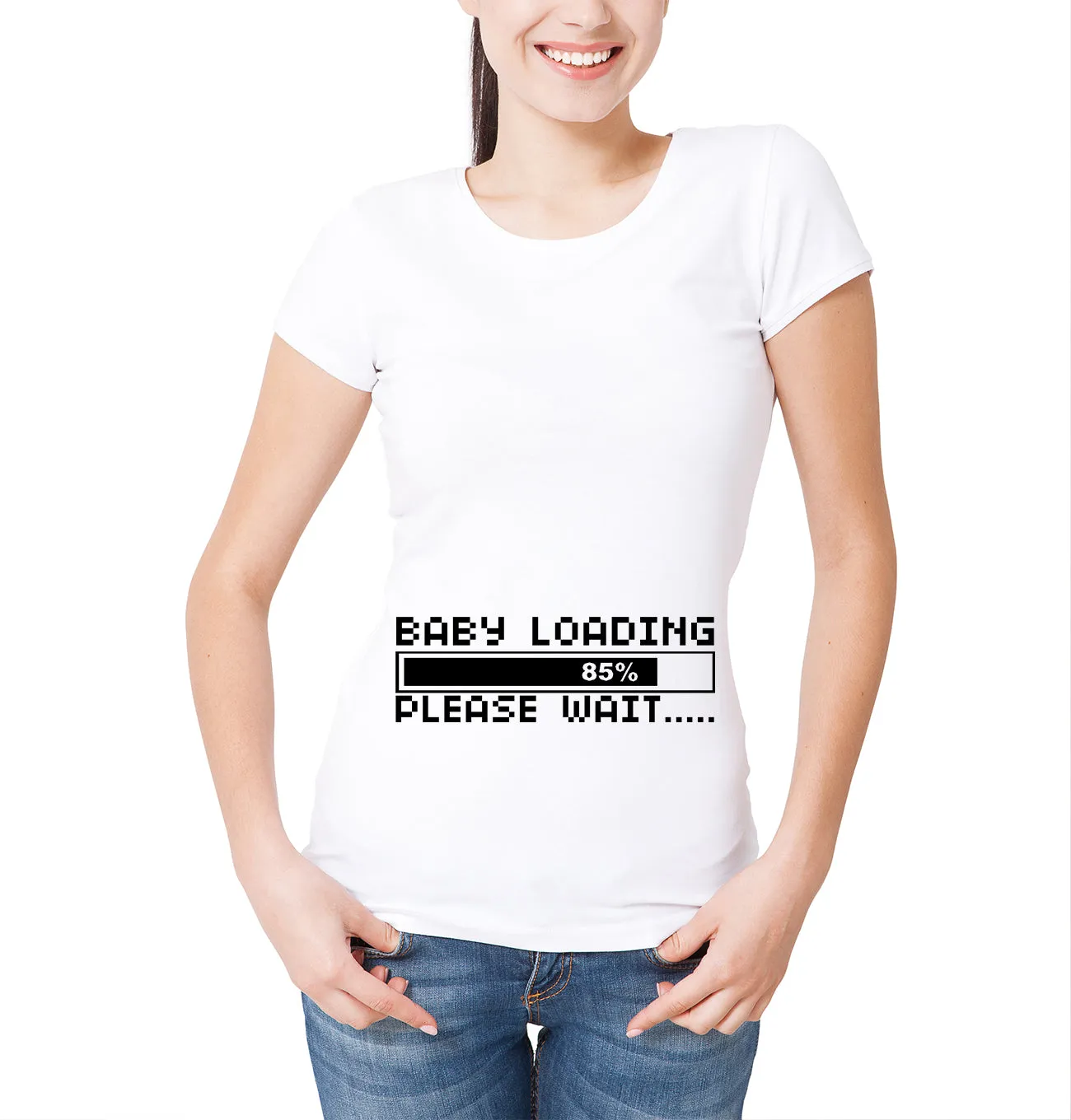 Reality Glitch Womens Baby loading  T-Shirt