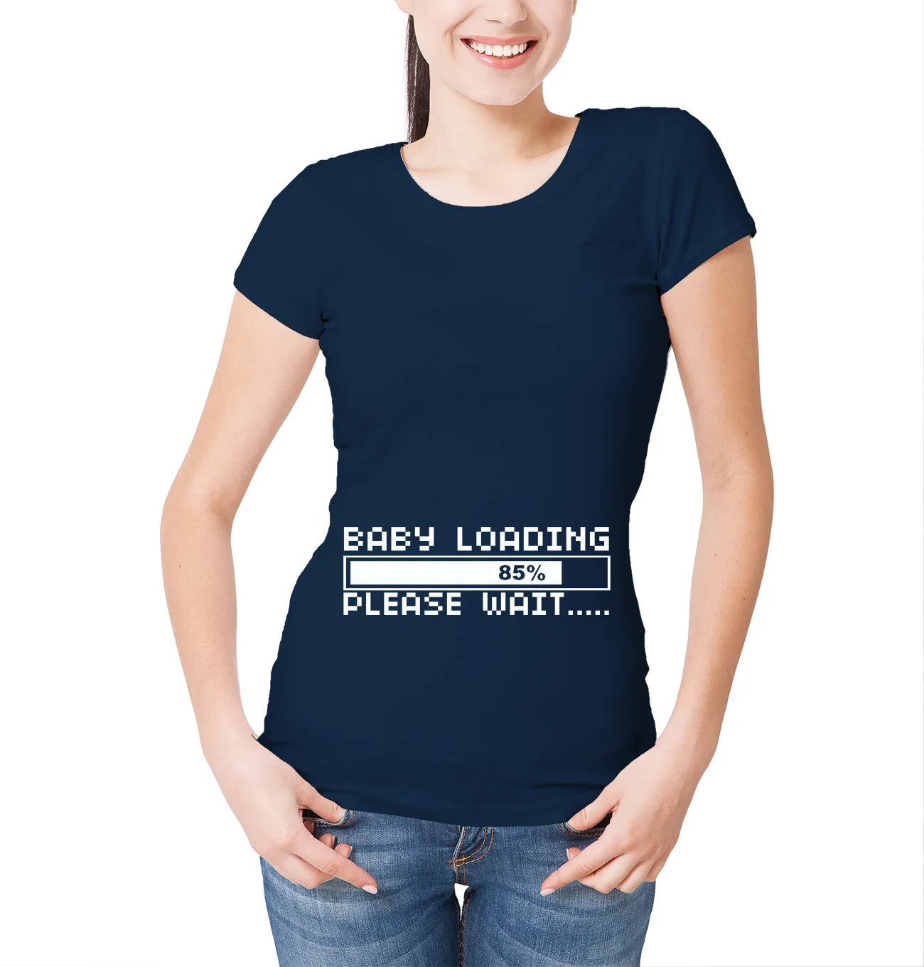 Reality Glitch Womens Baby loading  T-Shirt