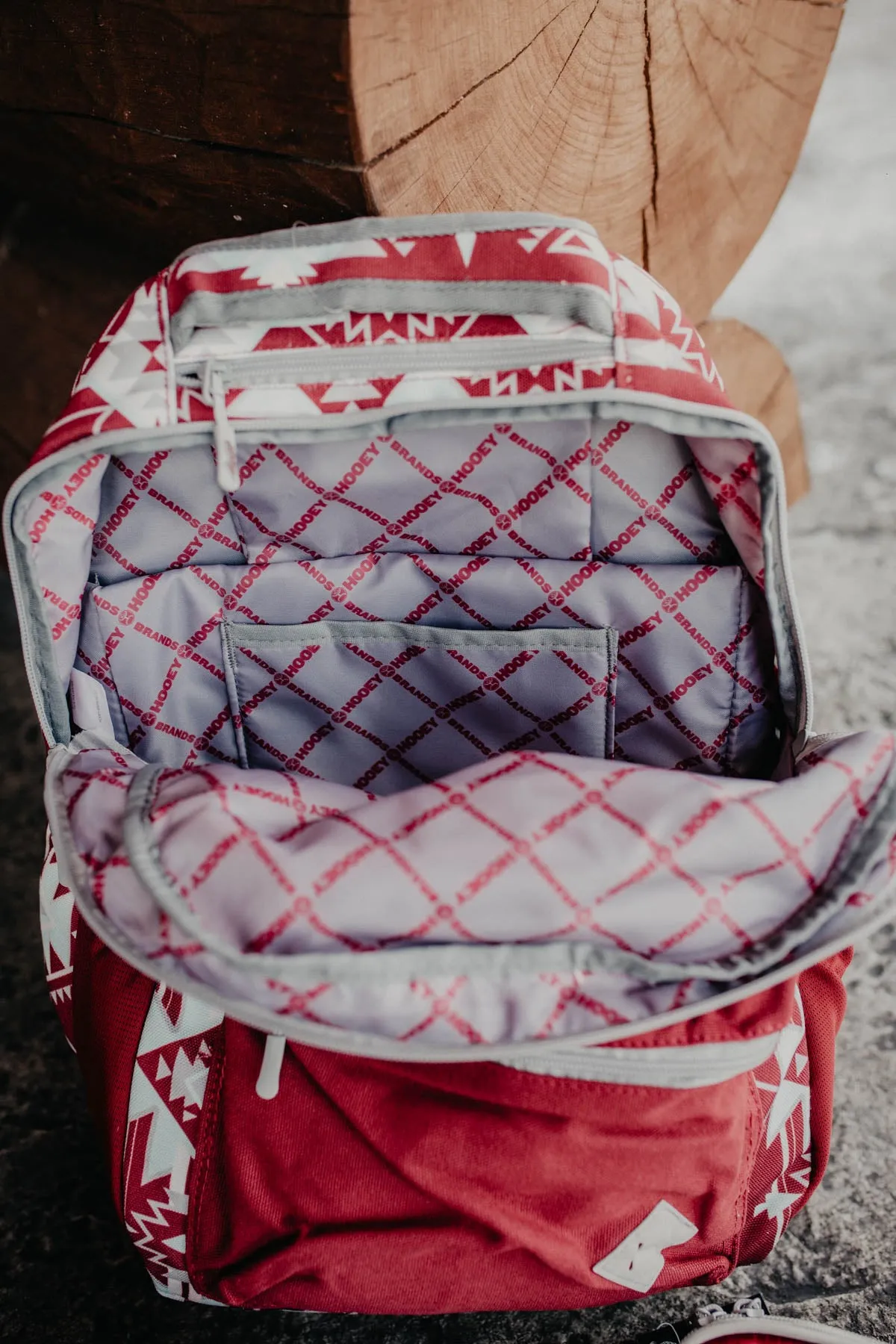 'Recess' Hooey Burgundy/ Blue Backpack