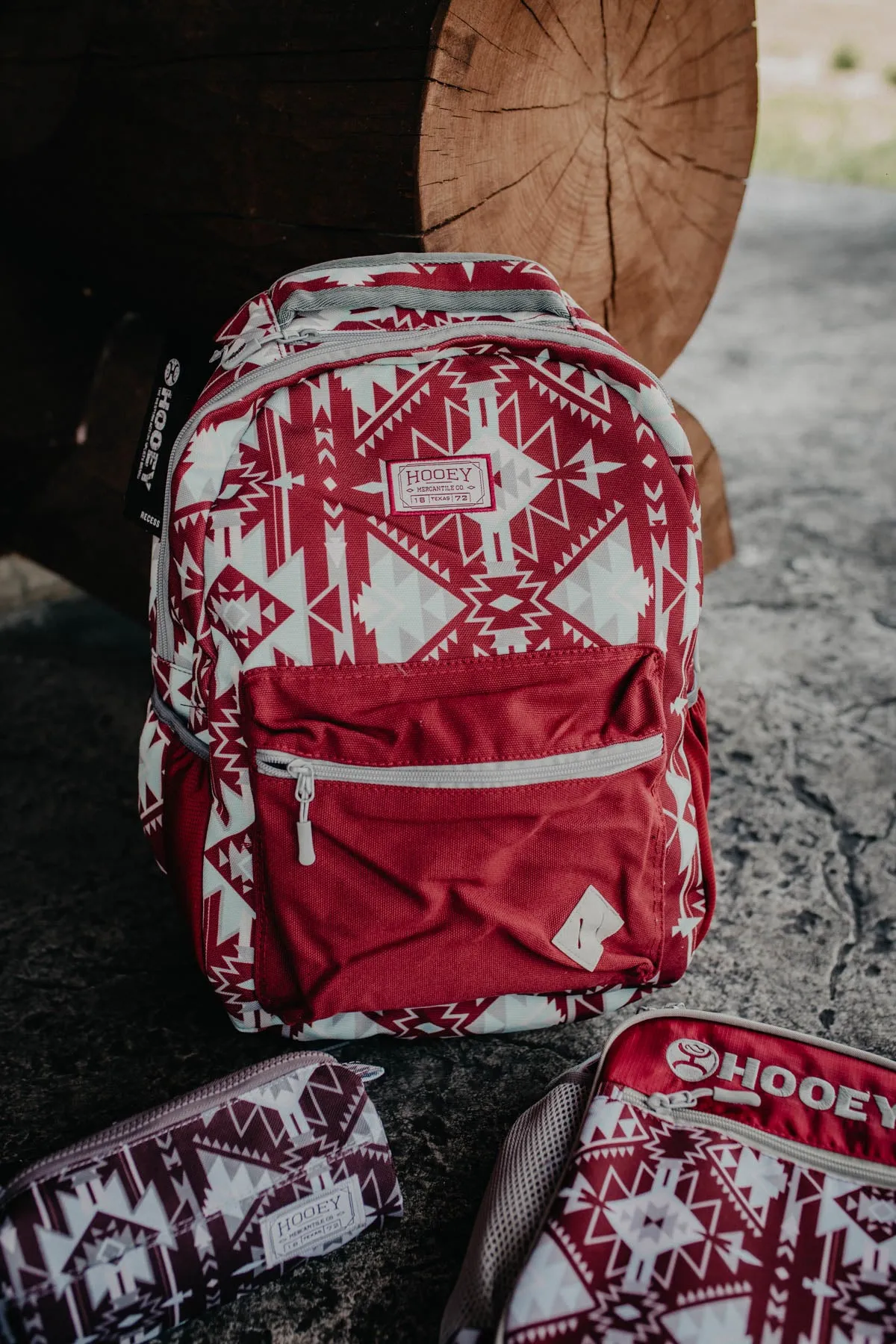 'Recess' Hooey Burgundy/ Blue Backpack