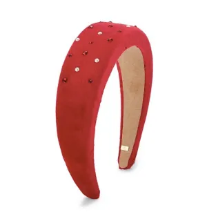 Red Padded Embellished Headband