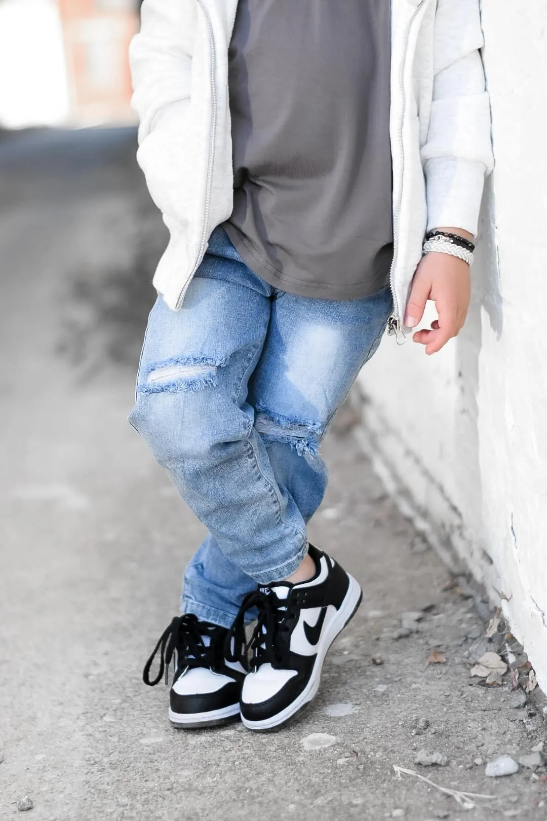Relaxed Fit Distressed Denim