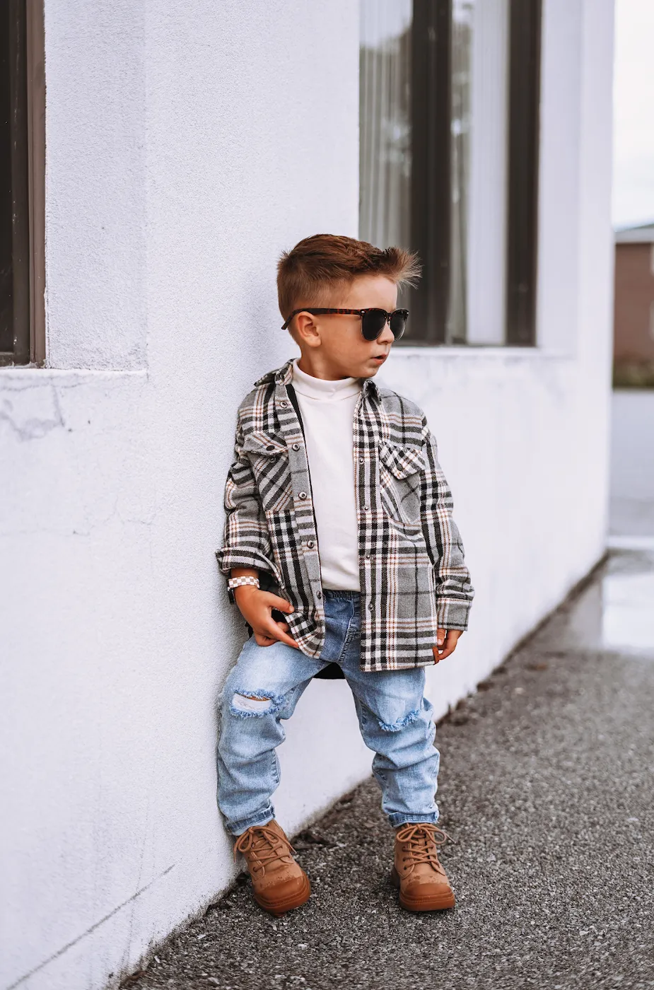Relaxed Fit Distressed Denim