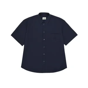 Relaxed Seersucker Half Shirt
