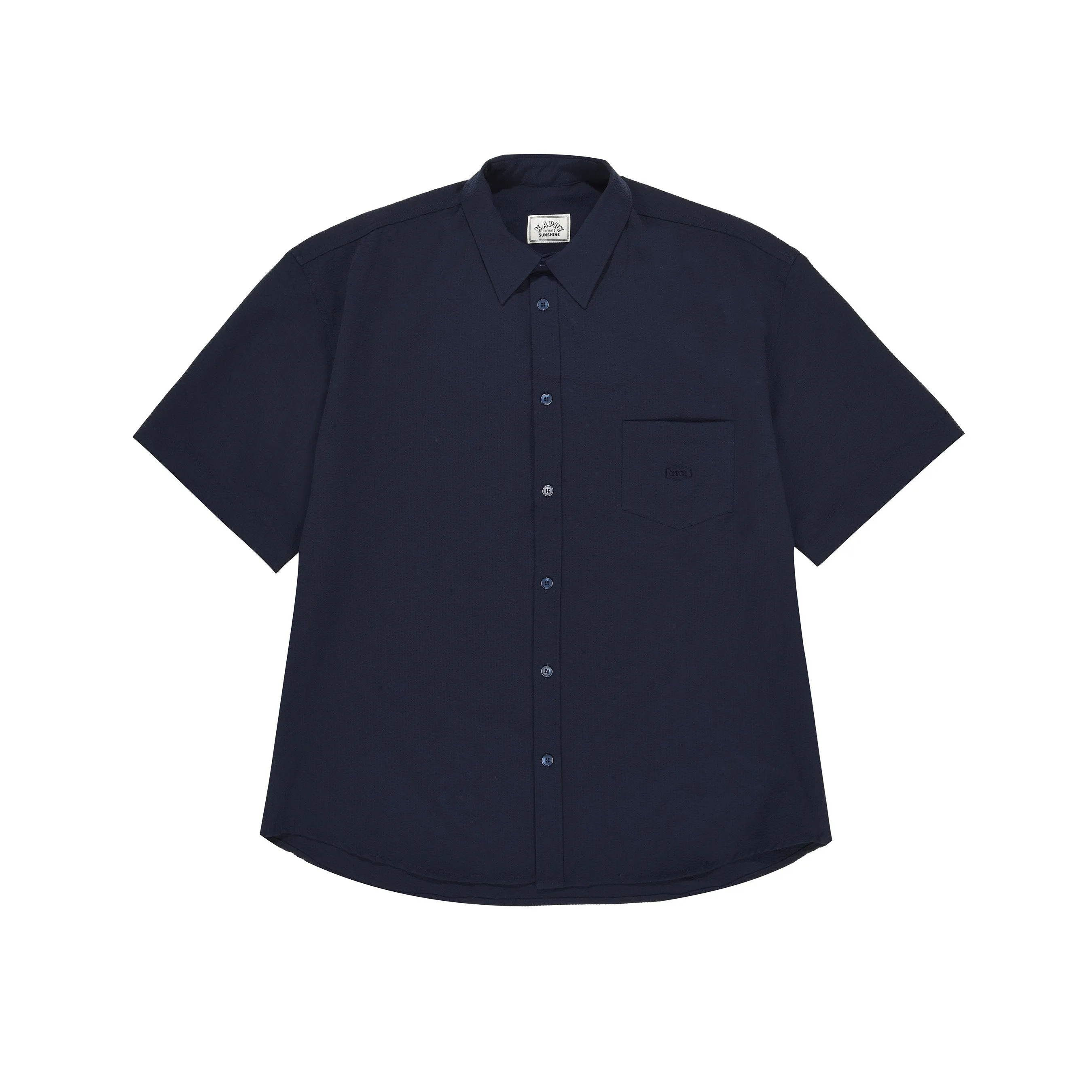 Relaxed Seersucker Half Shirt