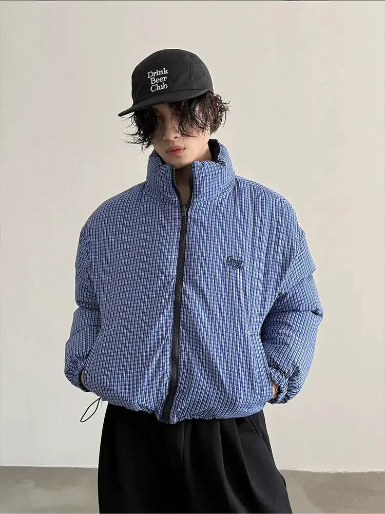 Reversible Checkered Cotton-Padded Jacket