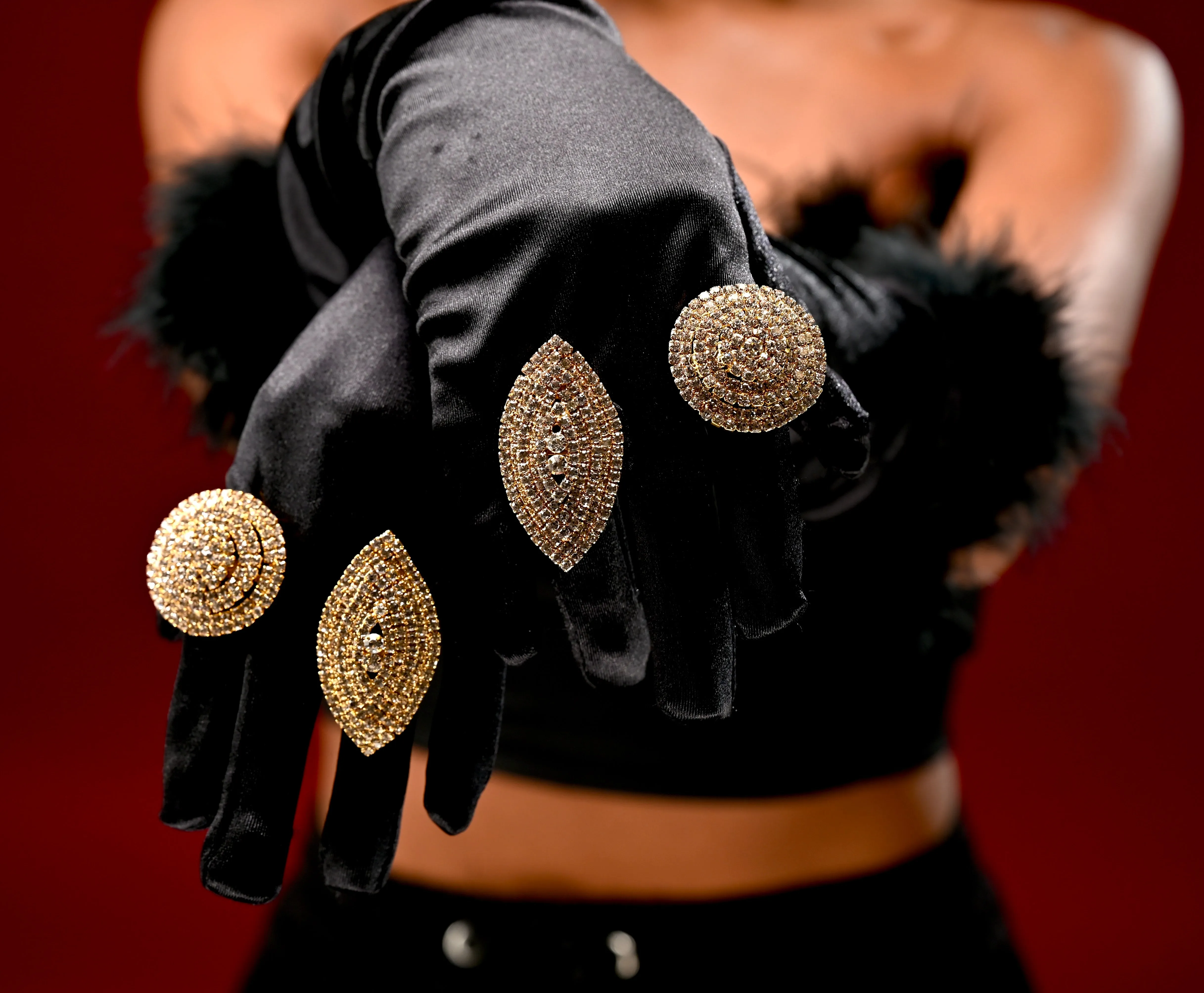 RHINESTONE ADJUSTABLE  RING